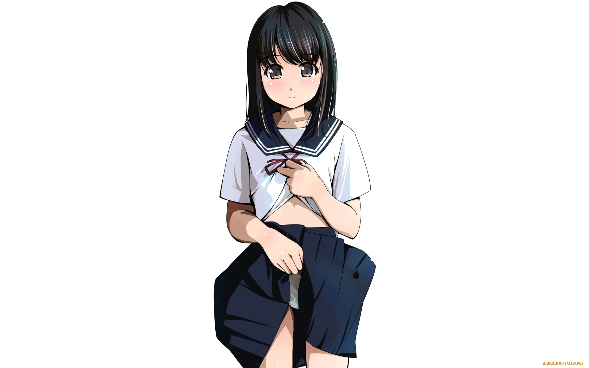 аниме, unknown, , другое, девушка, взгляд, фон