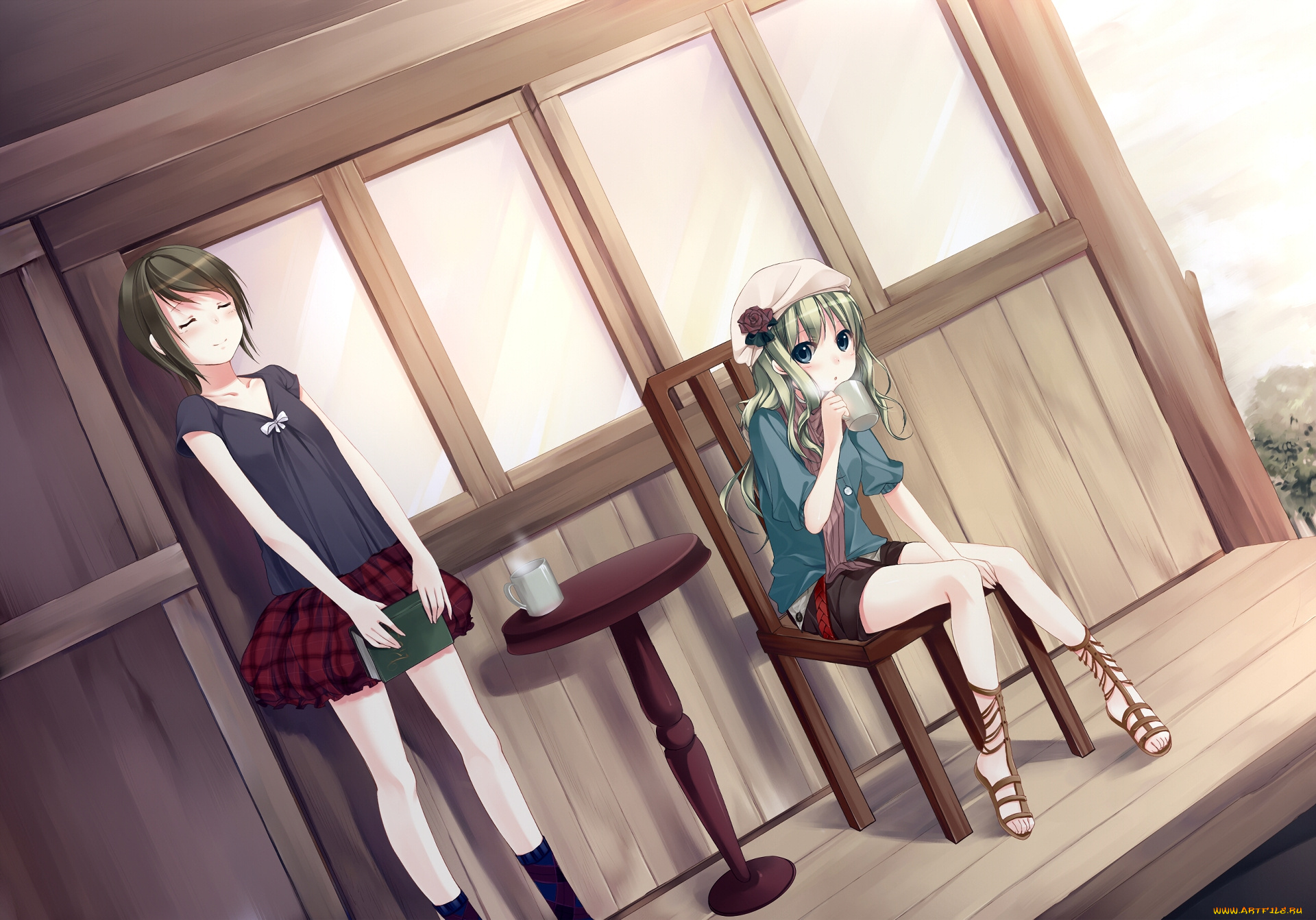 аниме, город, , улицы, , здания, взгляд, девушка, фон