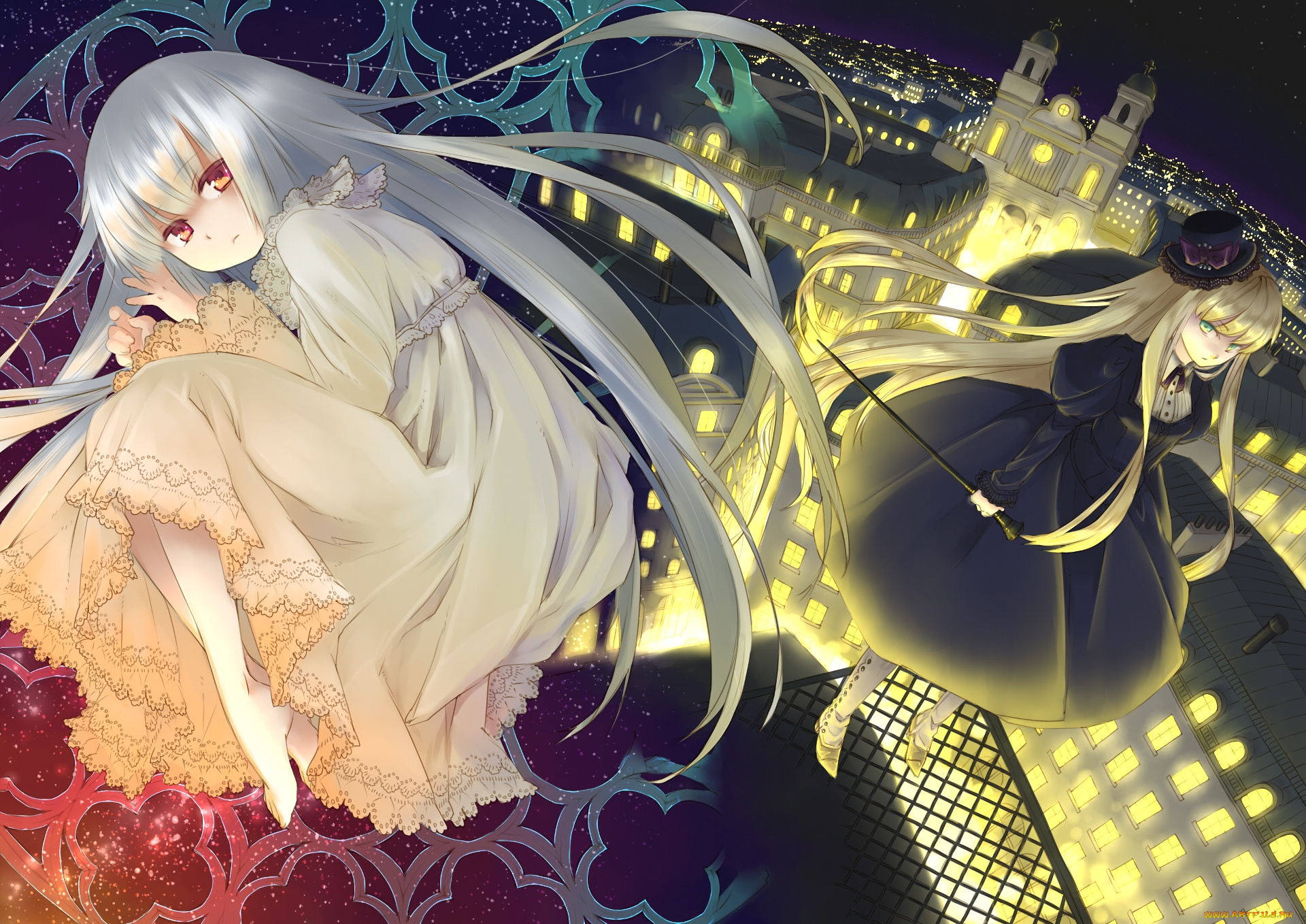 аниме, город, , улицы, , здания, фон, взгляд, девушка