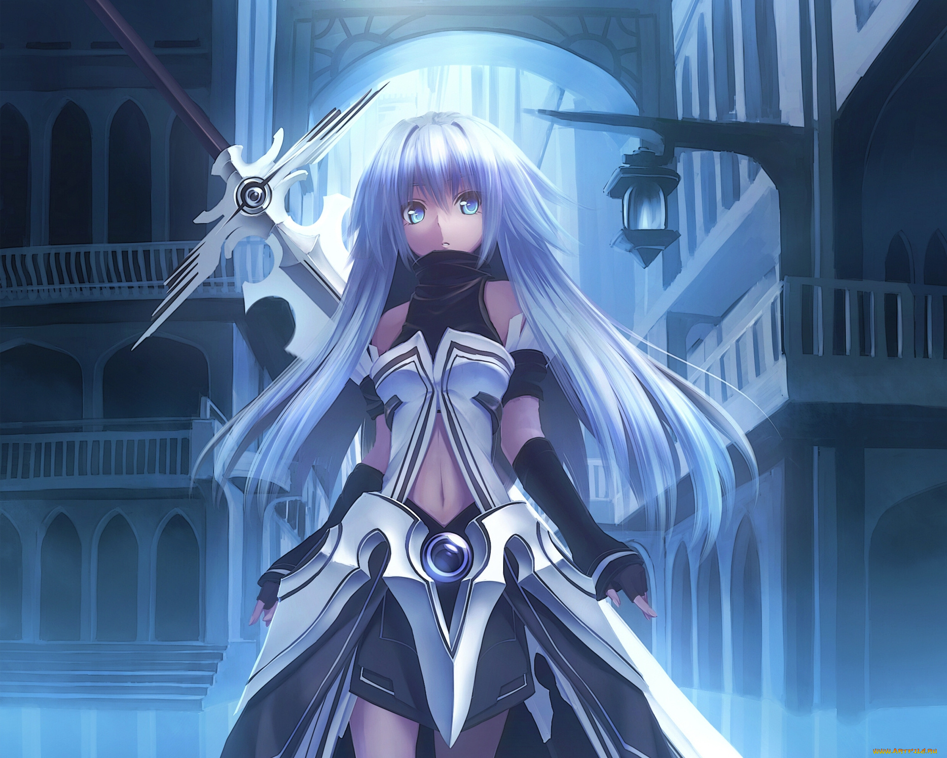 аниме, оружие, , техника, , технологии, взгляд, девушка, фон