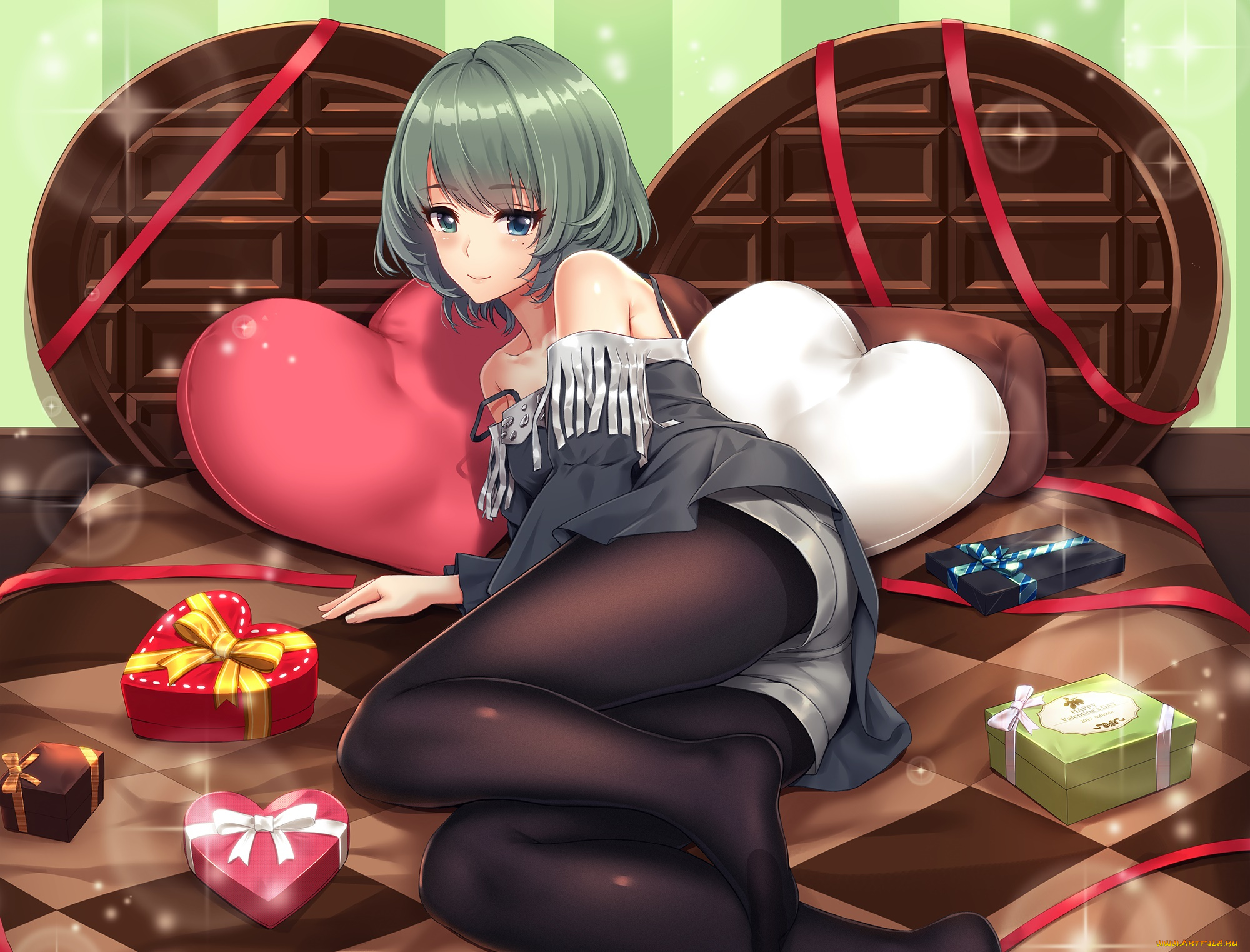 аниме, idolm@ster, девушка, взгляд, фон