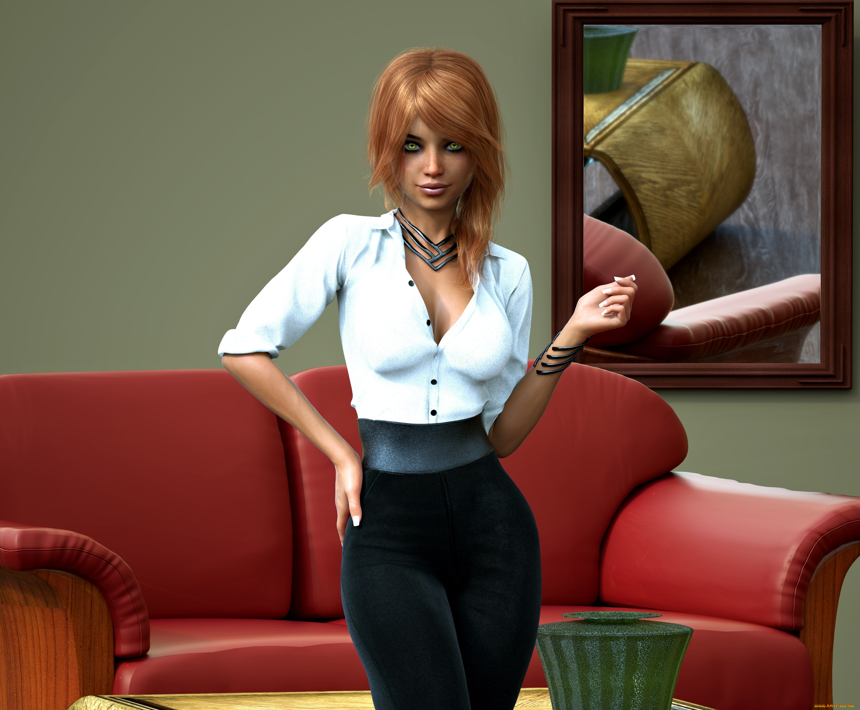 3д, графика, люди, , people, девушка, взгляд, фон