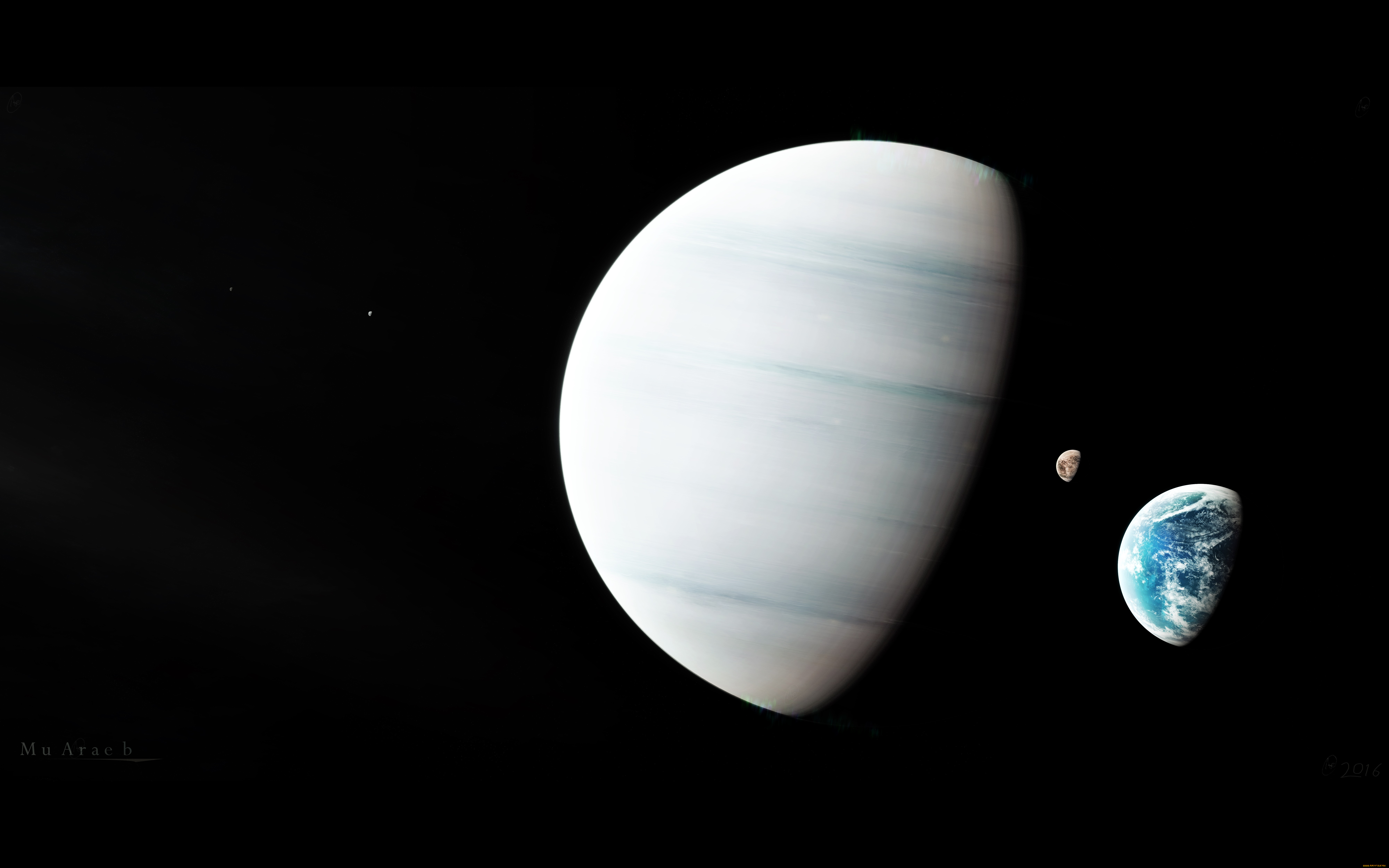 космос, арт, планеты, вселенная, галактика, звезды