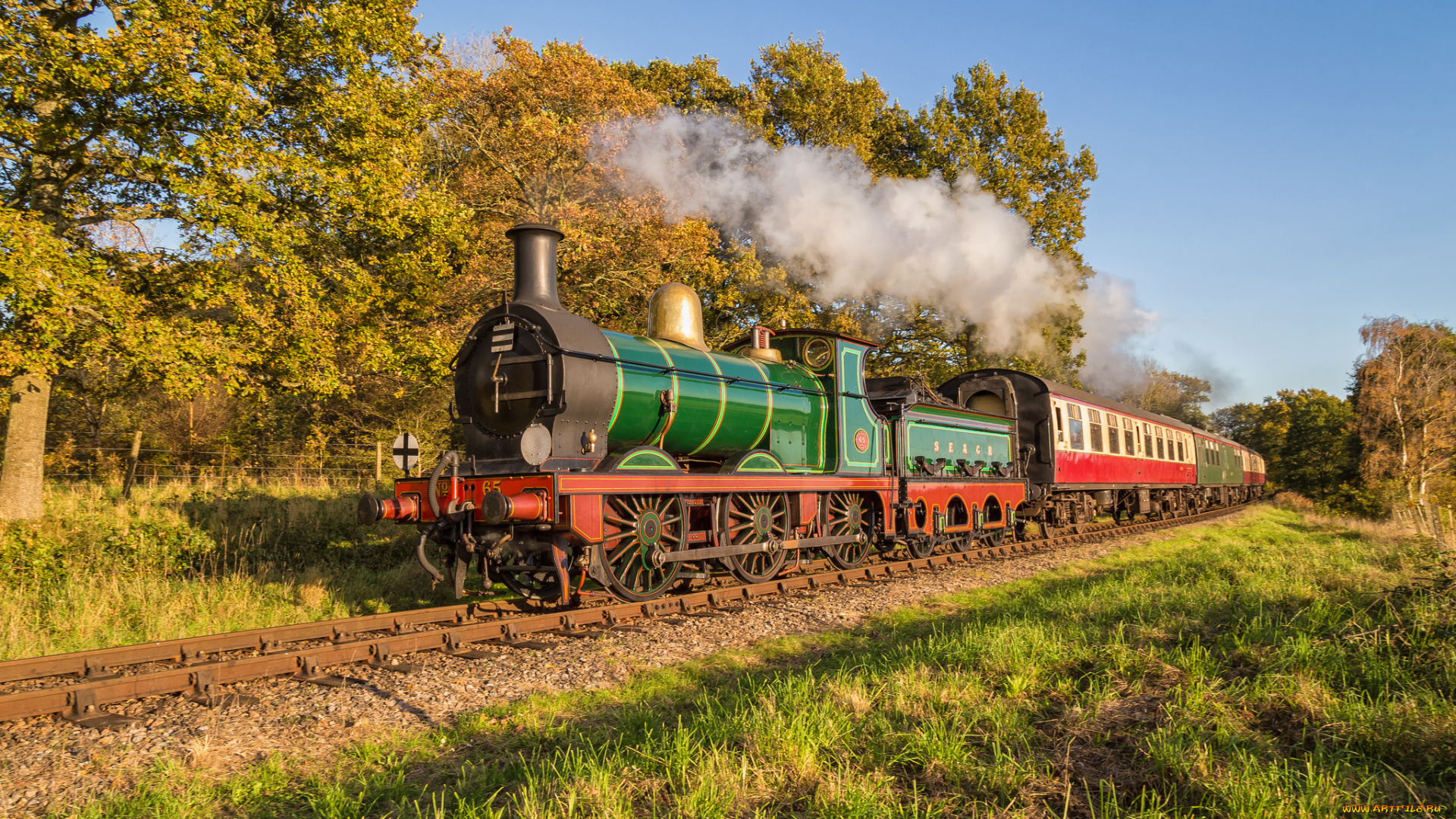 техника, паровозы, состав, локомотив