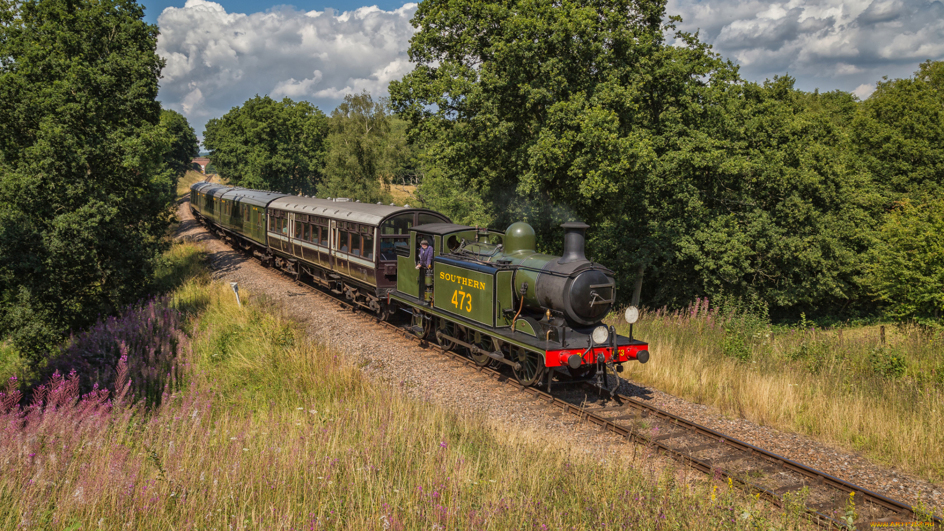 техника, паровозы, состав, локомотив