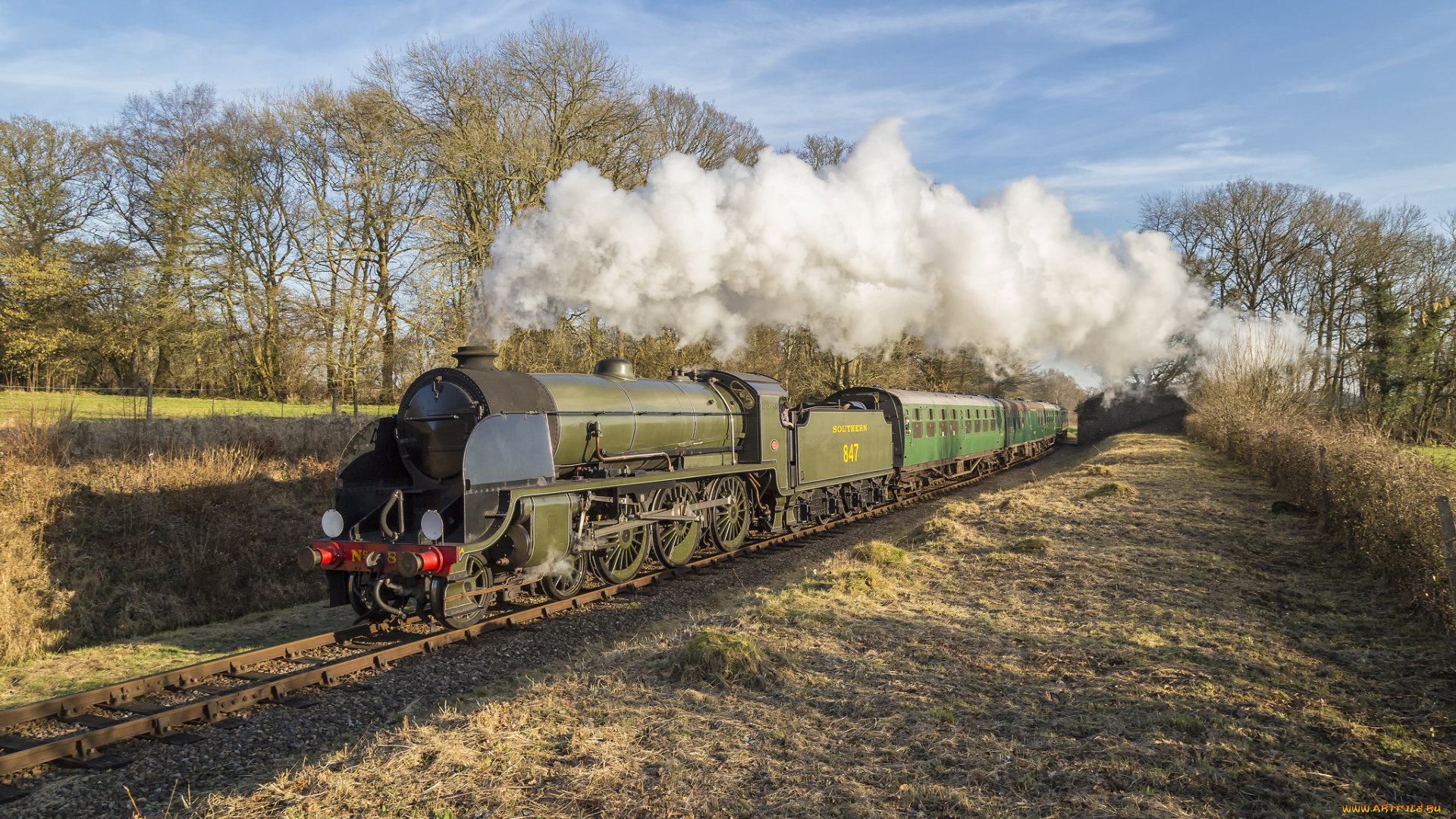 техника, паровозы, состав, локомотив