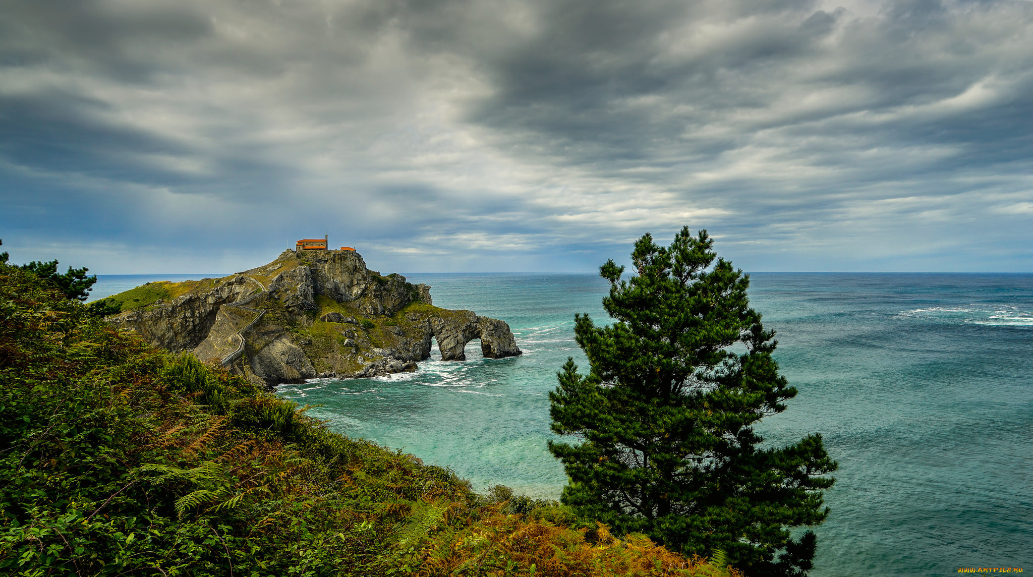 природа, побережье, простор