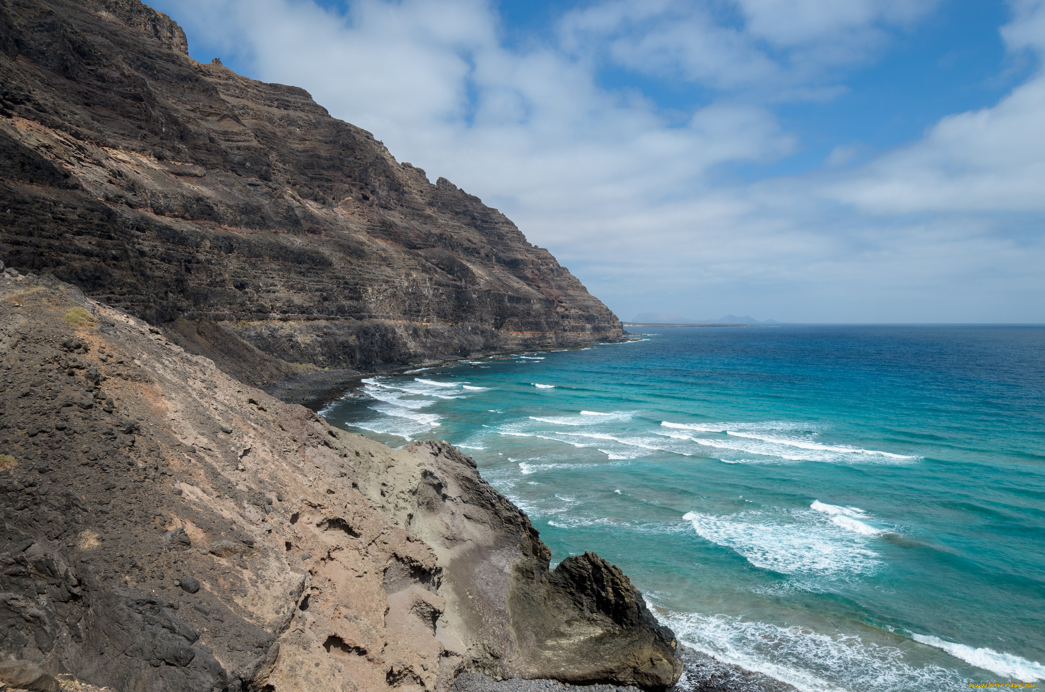 природа, побережье, простор