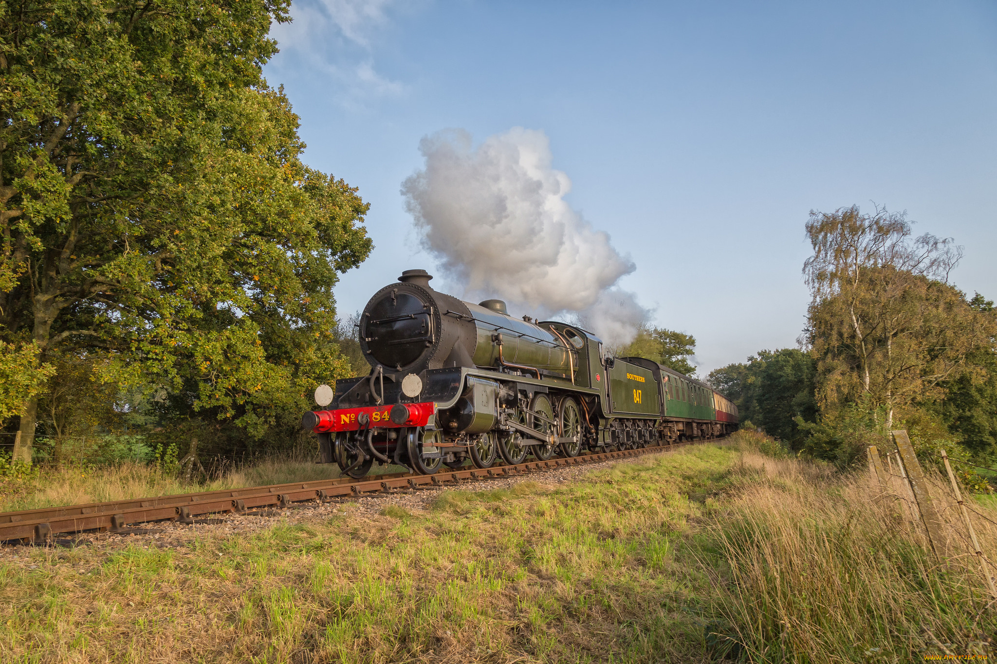 техника, паровозы, локомотив, состав