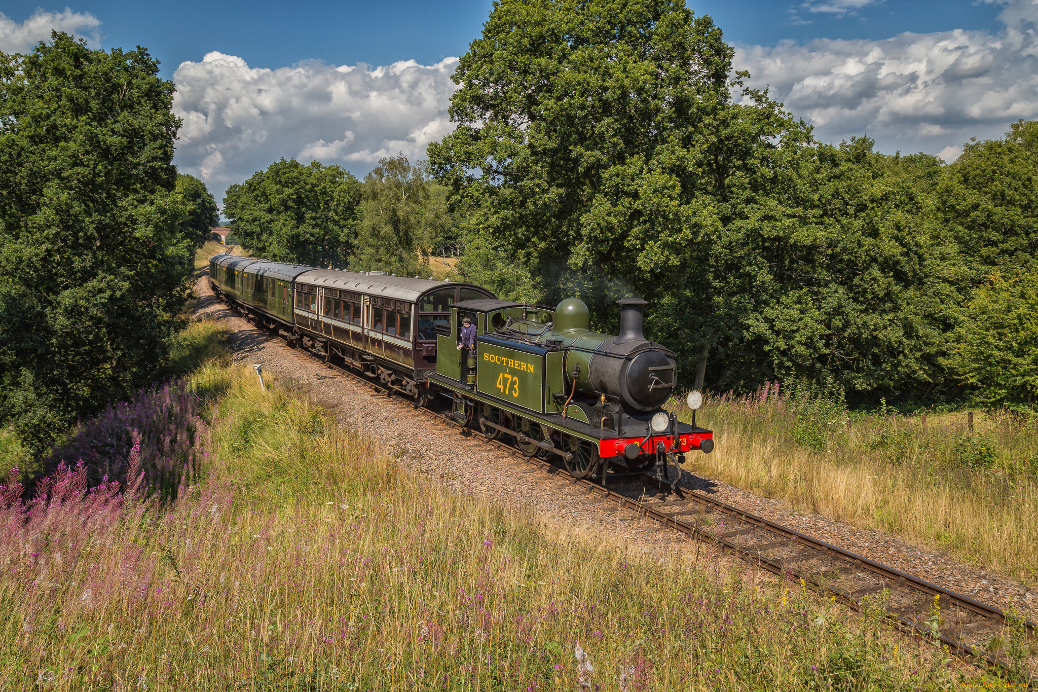 техника, паровозы, состав, локомотив