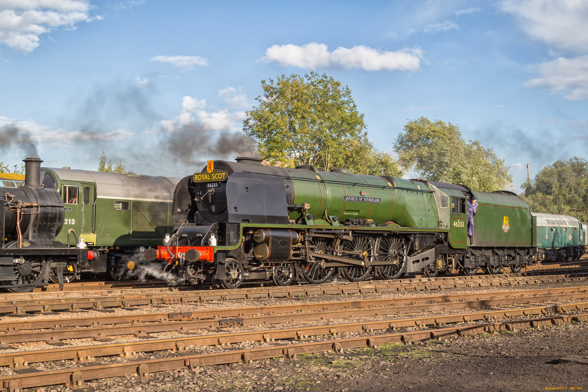 техника, паровозы, состав, локомотив