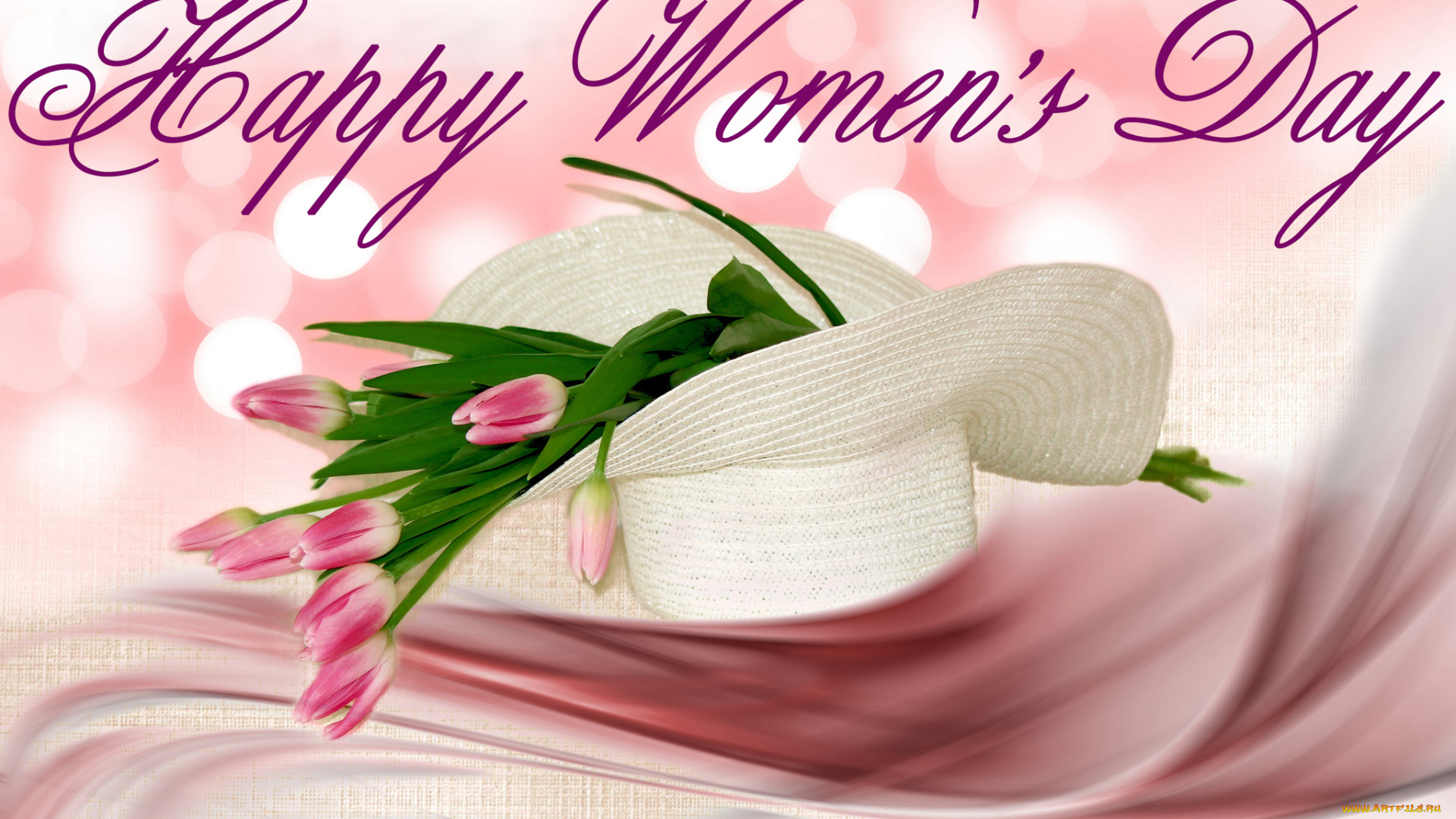 праздничные, день, матери, шляпа, фон, цветы