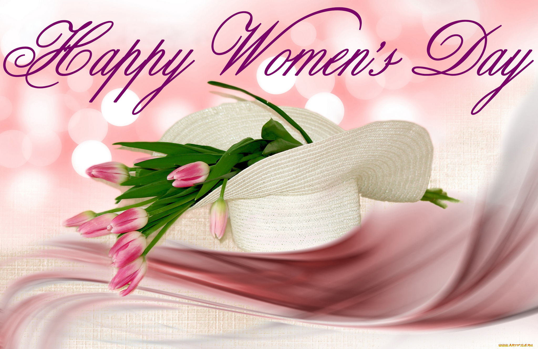 праздничные, день, матери, шляпа, фон, цветы