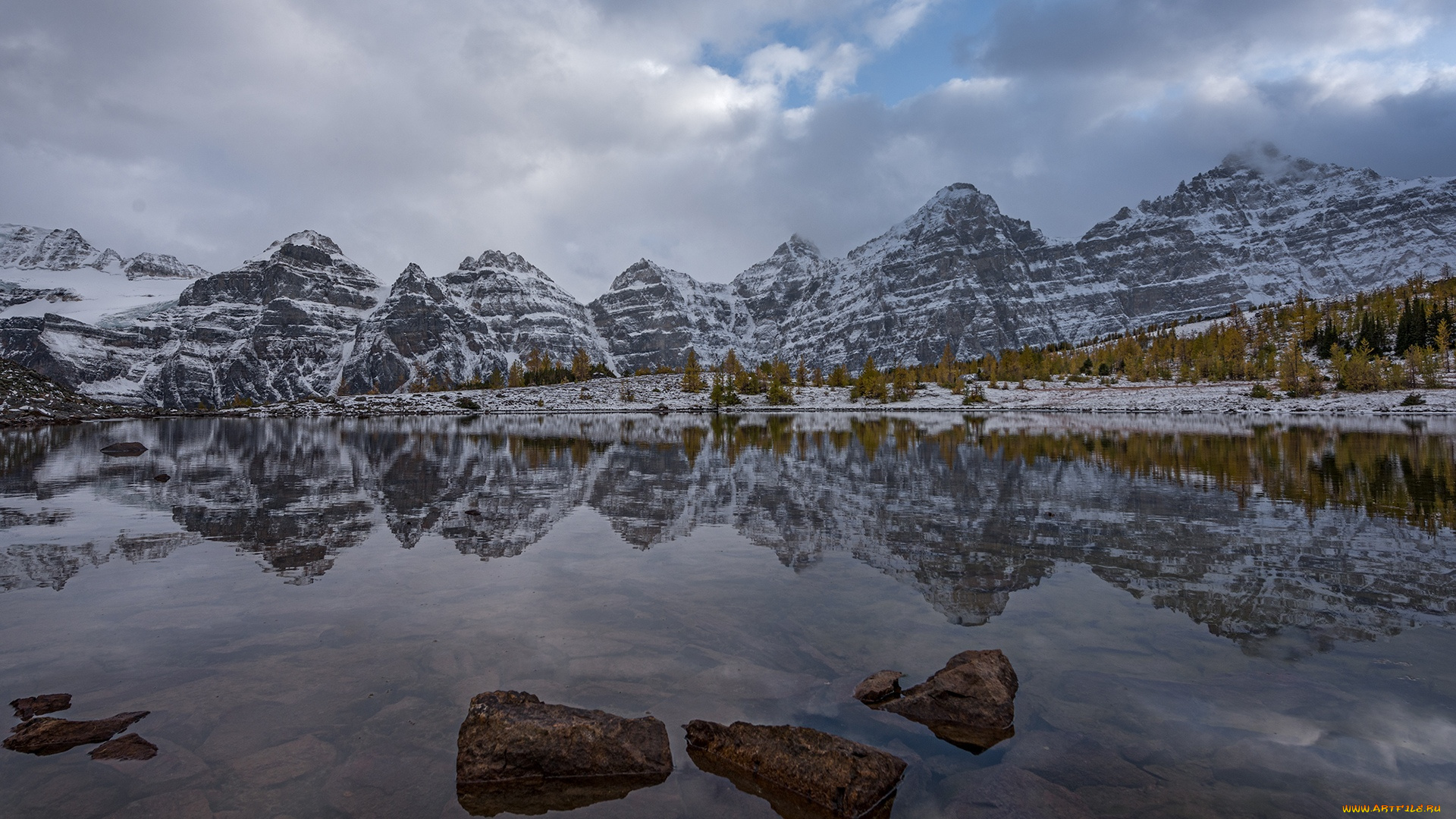 природа, реки, озера, национальный, парк, банф, канада