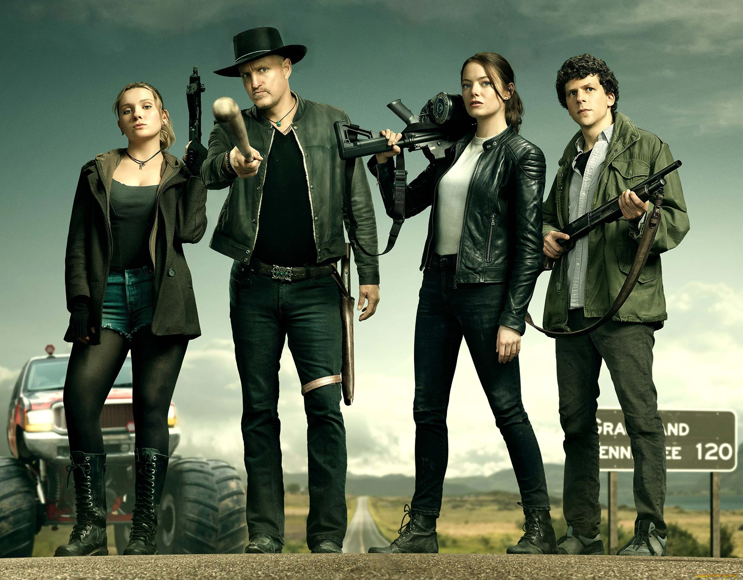 zombieland, double, tap, , 2019, кино, фильмы, zombieland, , double, tap, , zомбилэнд, контрольный, выстрел, боевик, комедия, джесси, айзенберг, вуди, харрельсон, эмма, стоун, эбигейл, бреслин