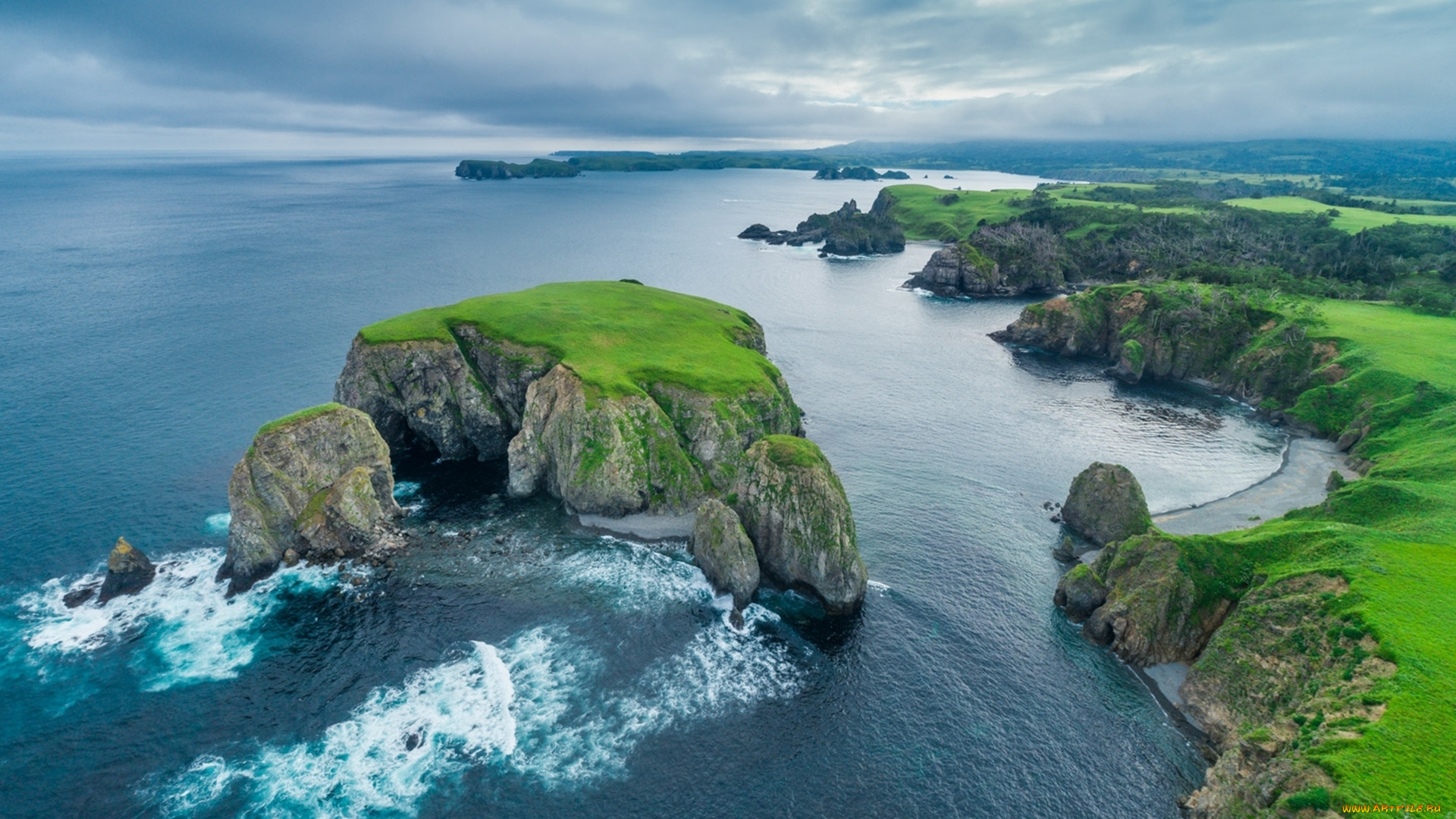 шикотан, природа, побережье, курилы, россия, остров, море