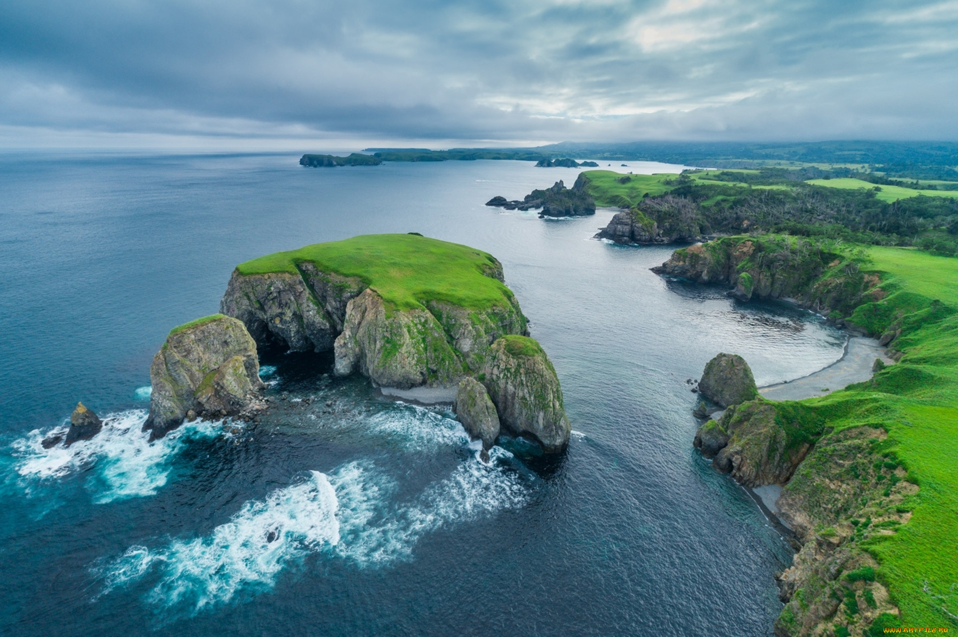 шикотан, природа, побережье, курилы, россия, остров, море