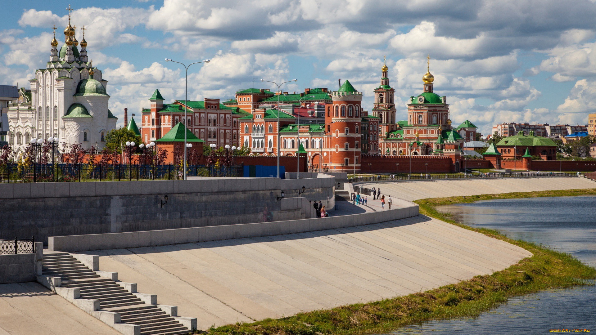 города, -, улицы, , площади, , набережные, йошкар, oла, россия, храмы, церковь, лестница, набeрeжная
