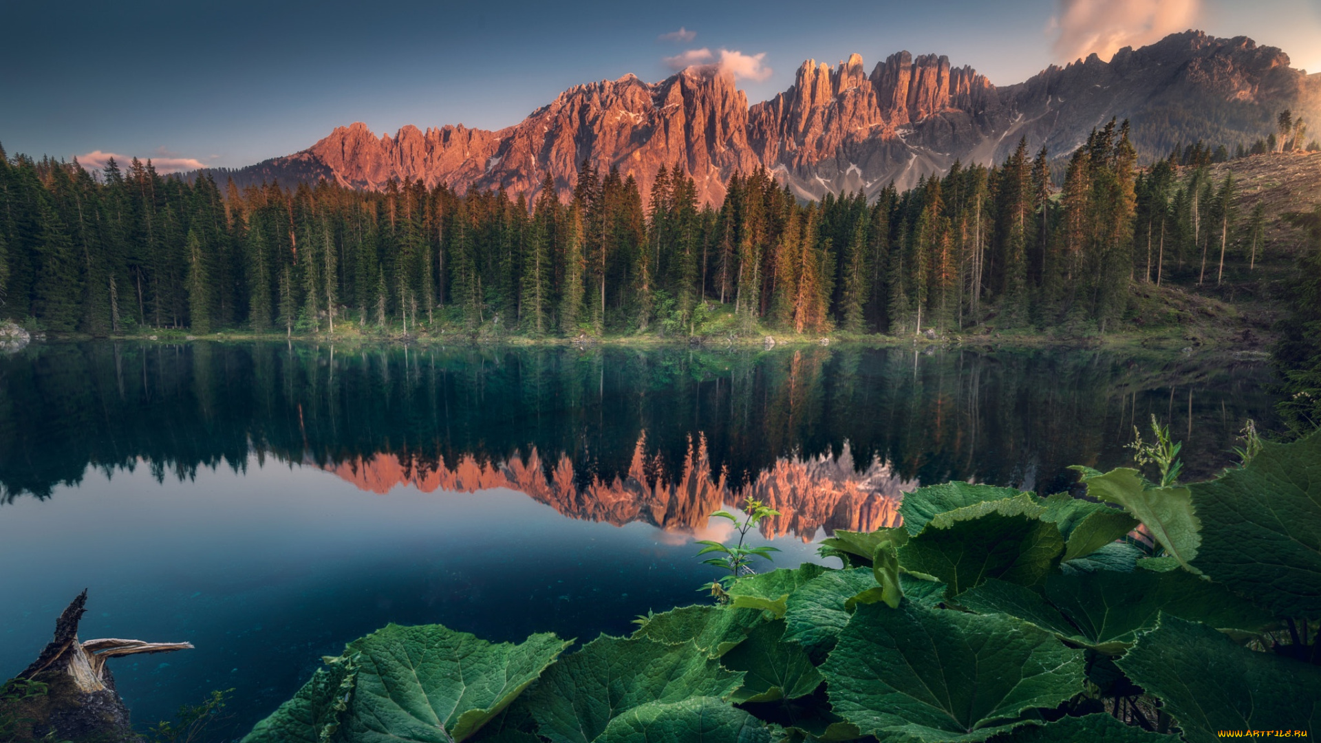 природа, реки, озера, лес, листья, горы, озеро, отражение, скалы