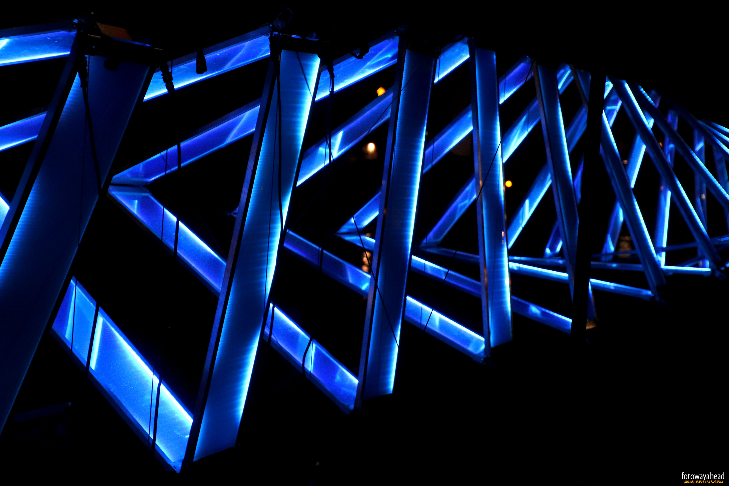 разное, элементы, архитектуры, форма, свет, синий