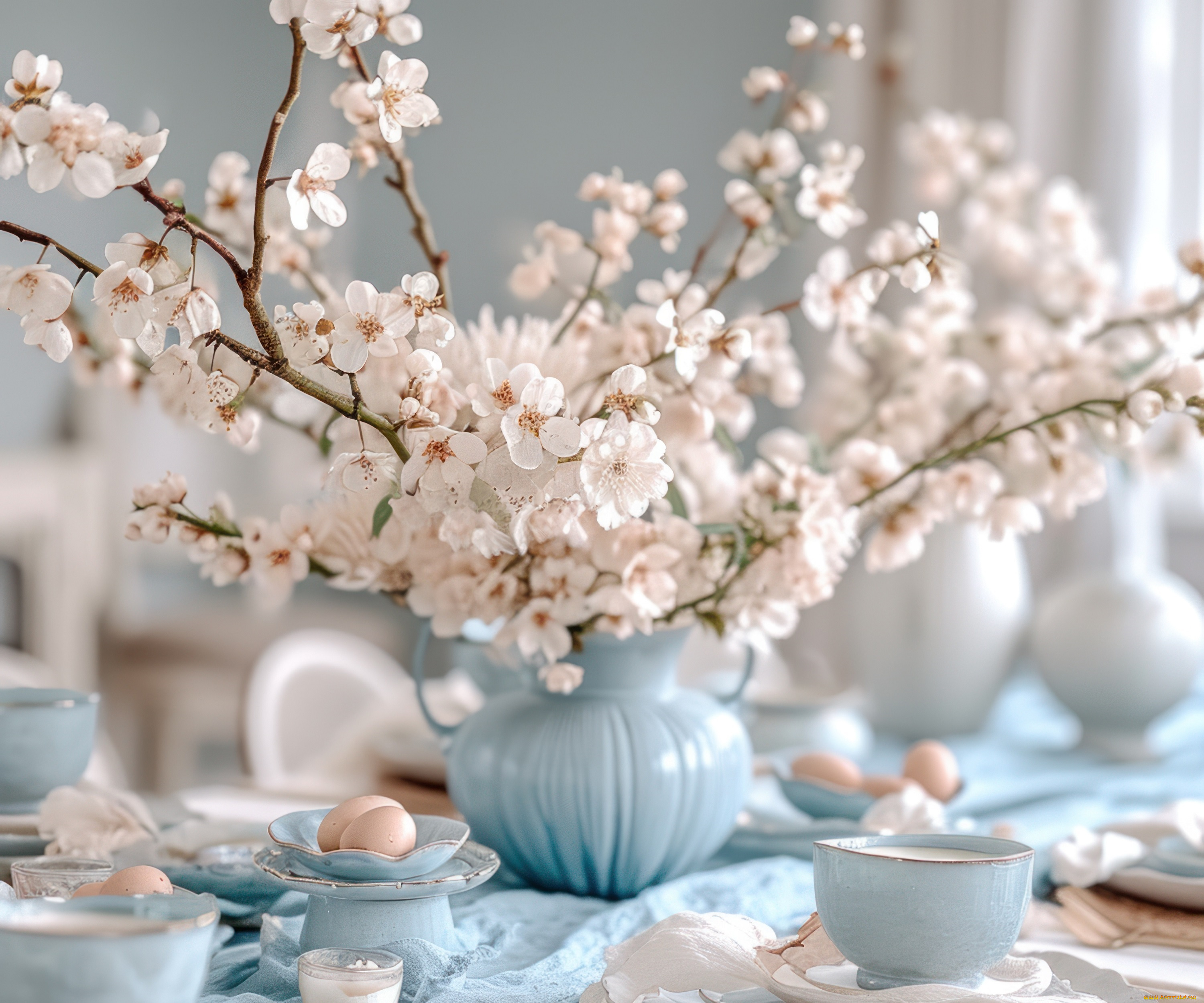 праздничные, пасха, яйца, цветы