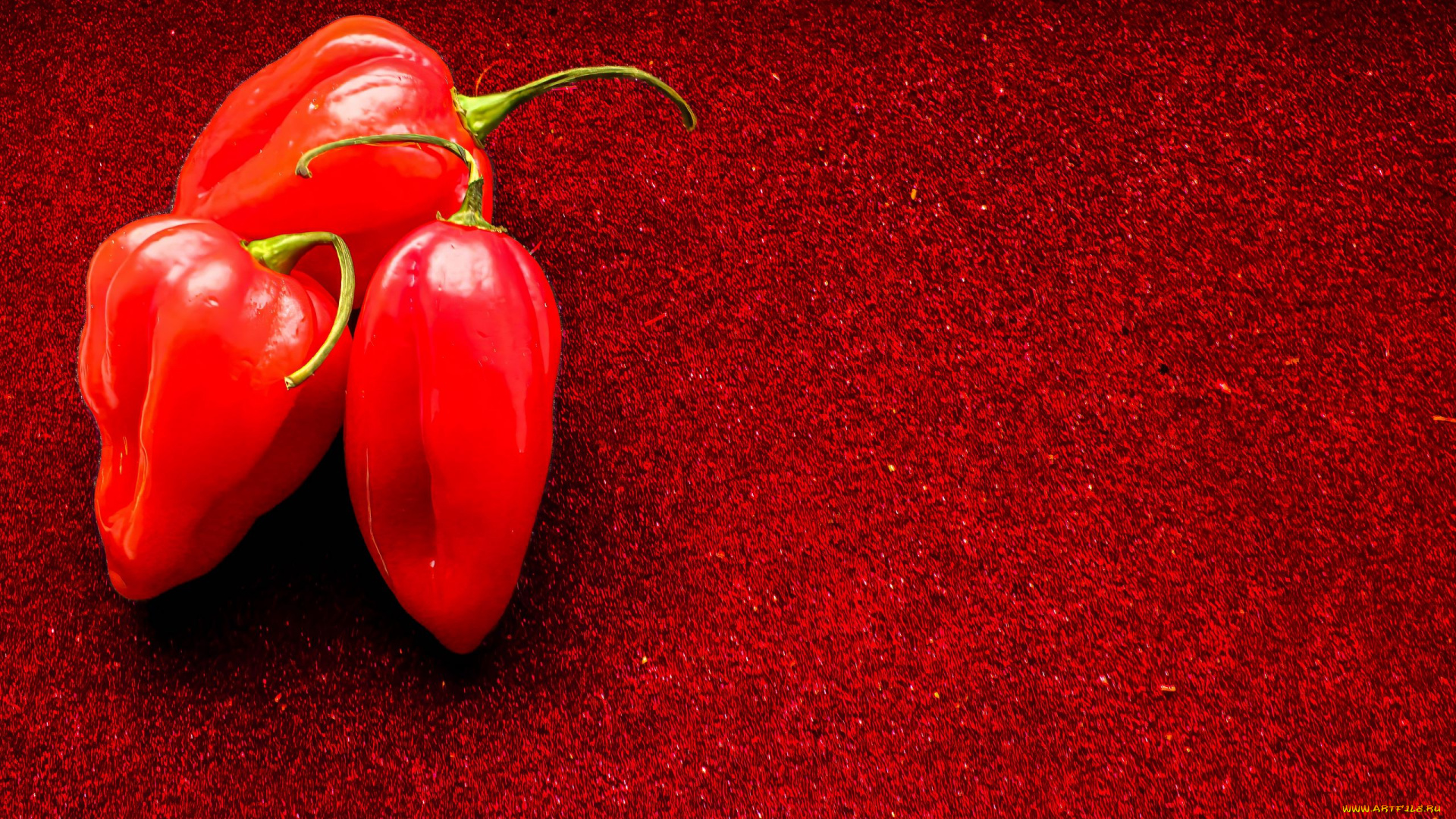 еда, перец, красный, стручки, фон