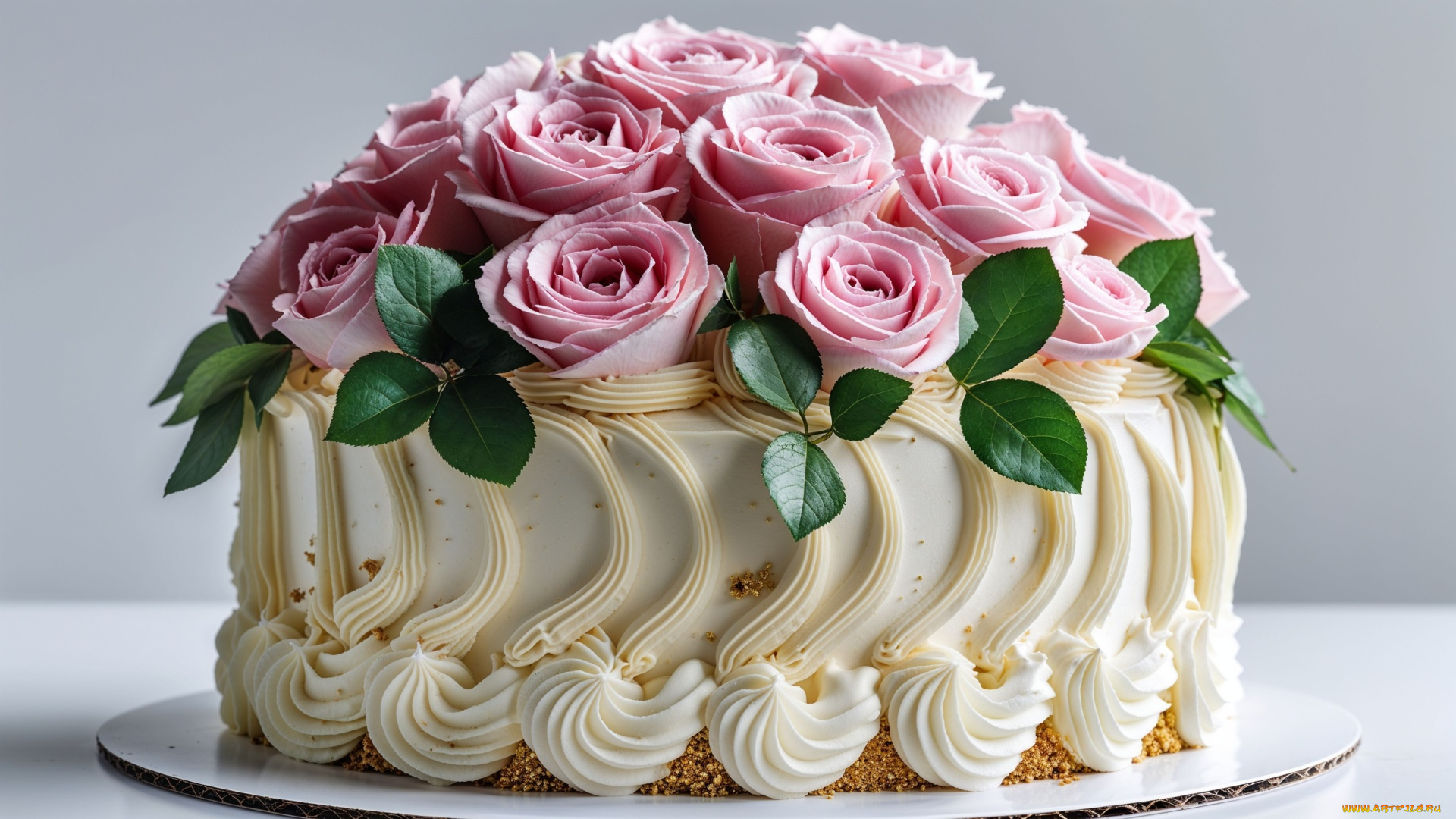 еда, торты, свадебный, торт, розы