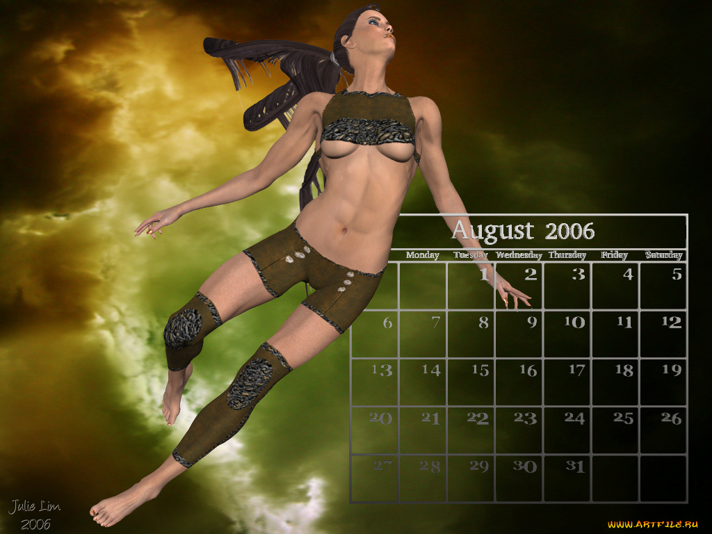 календари, 3д, графика