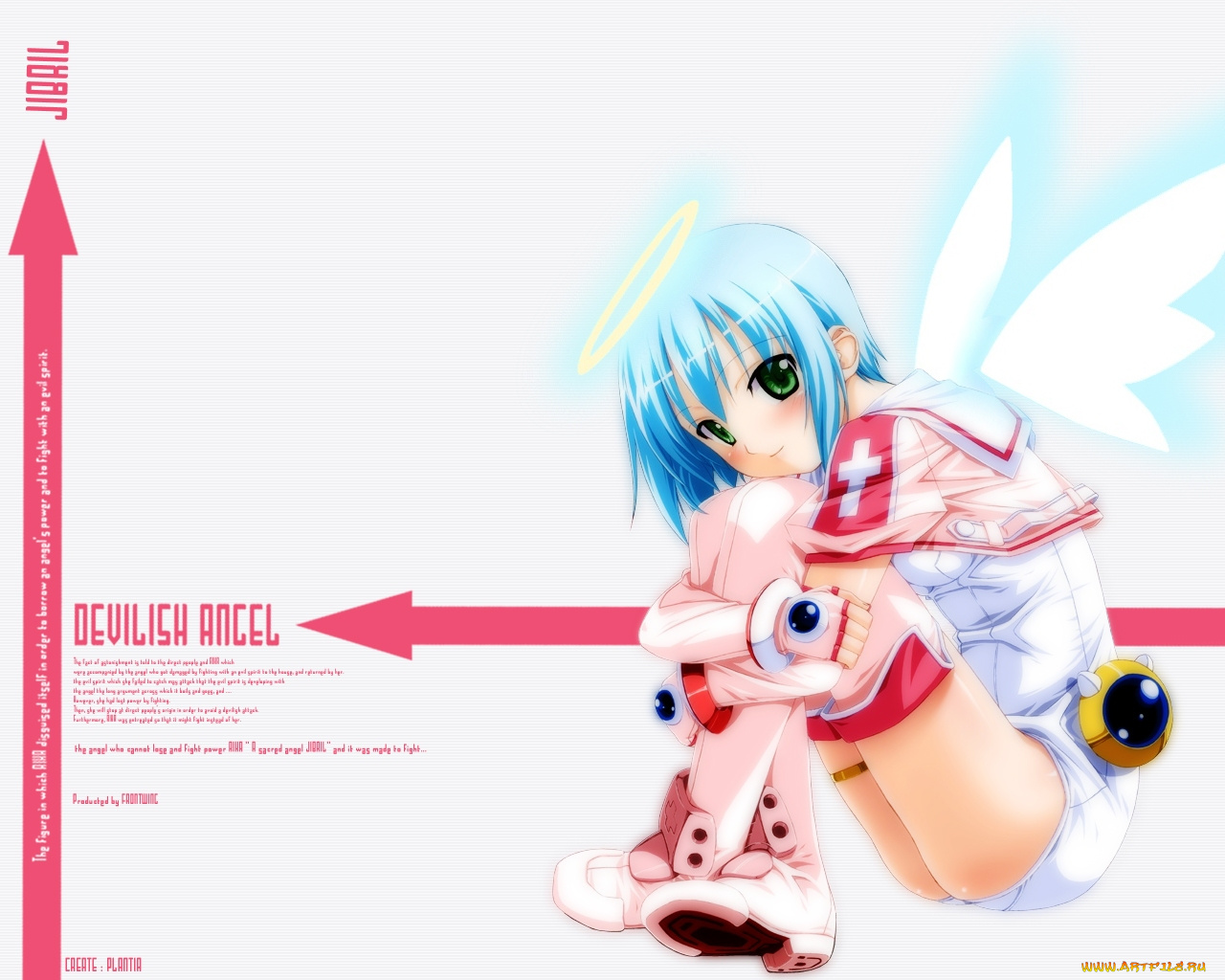 аниме, jiburiru, the, devil, angel