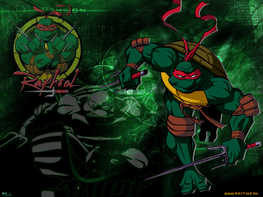 raphael, мультфильмы, tmnt
