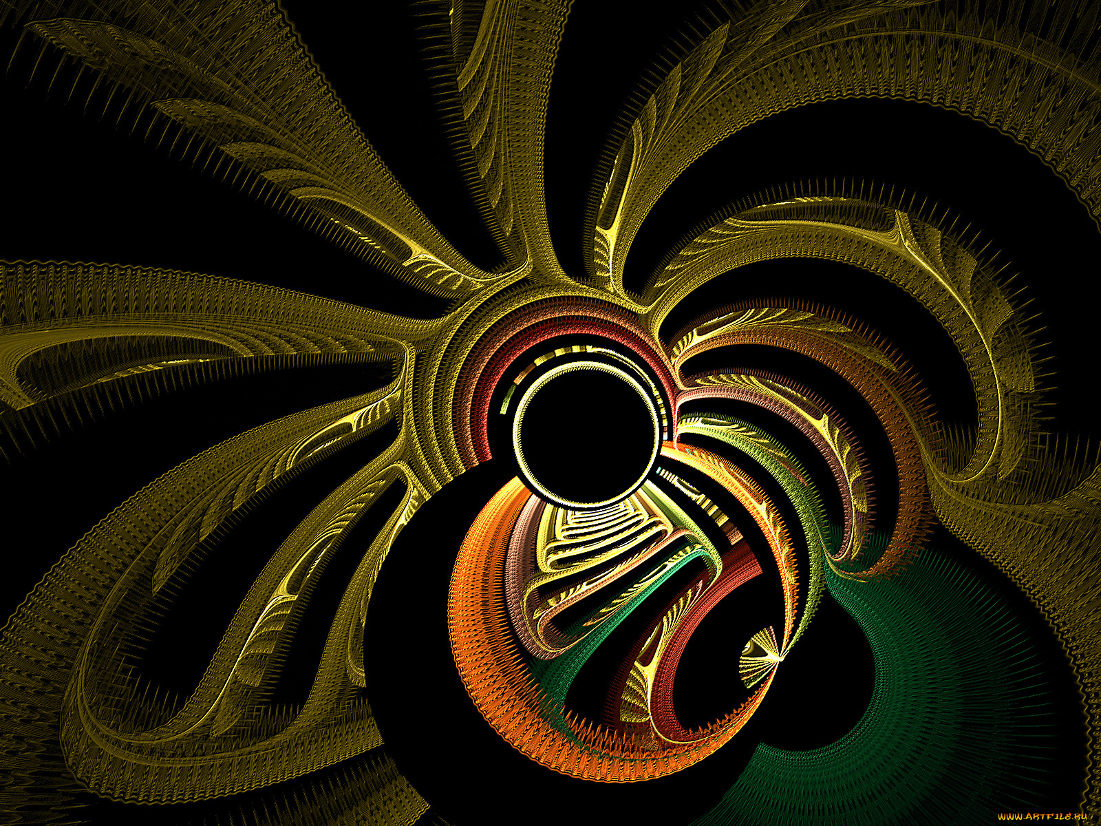 3д, графика, fractal, фракталы, узор, цвета, фон