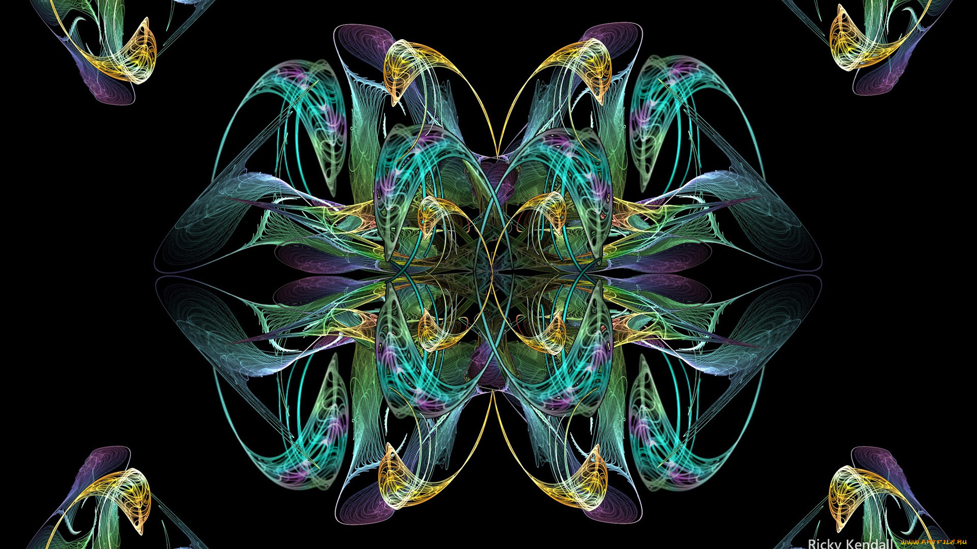 3д, графика, fractal, фракталы, цвета, фон, узор