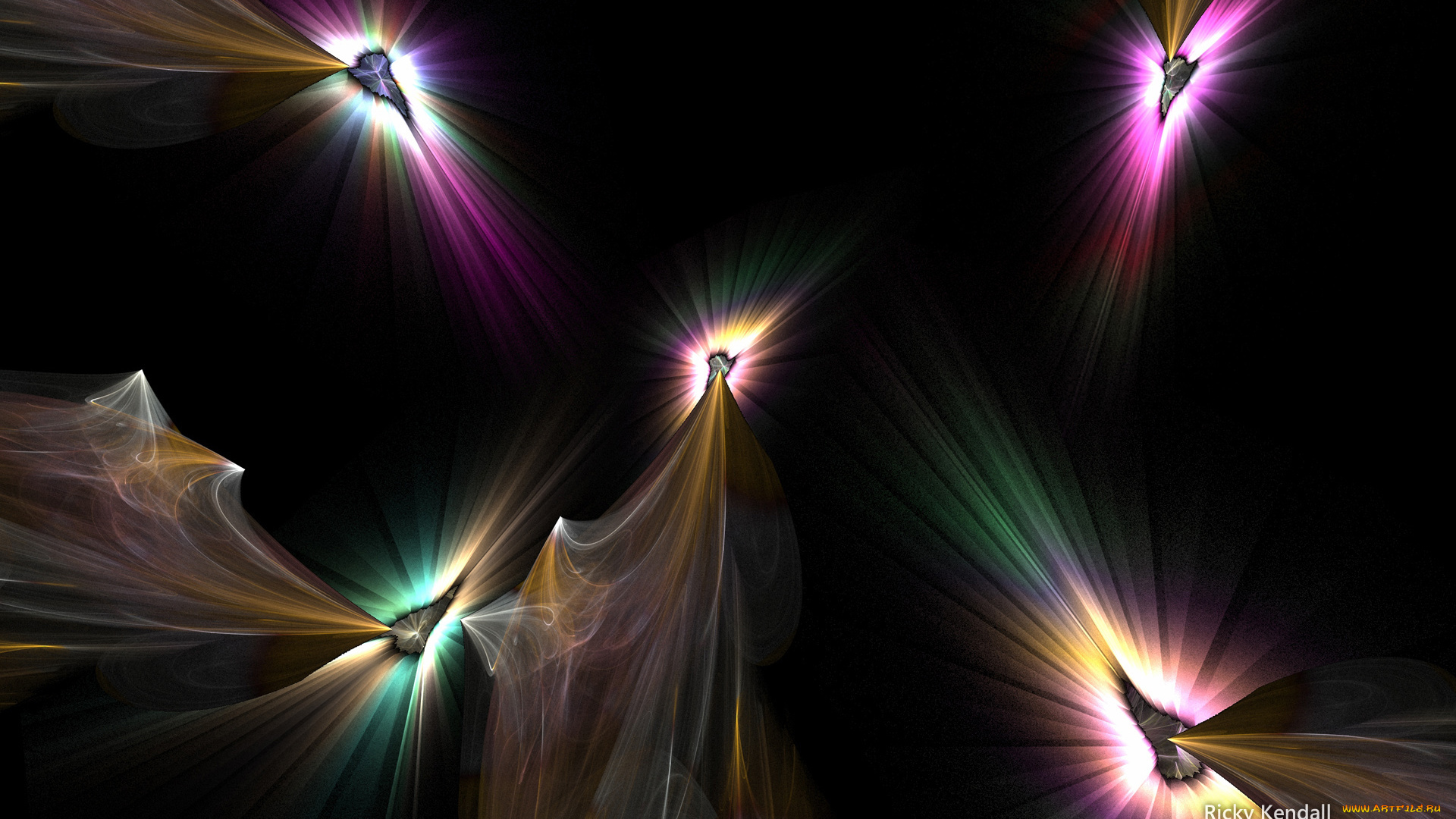 3д, графика, fractal, фракталы, цвета, узор, фон