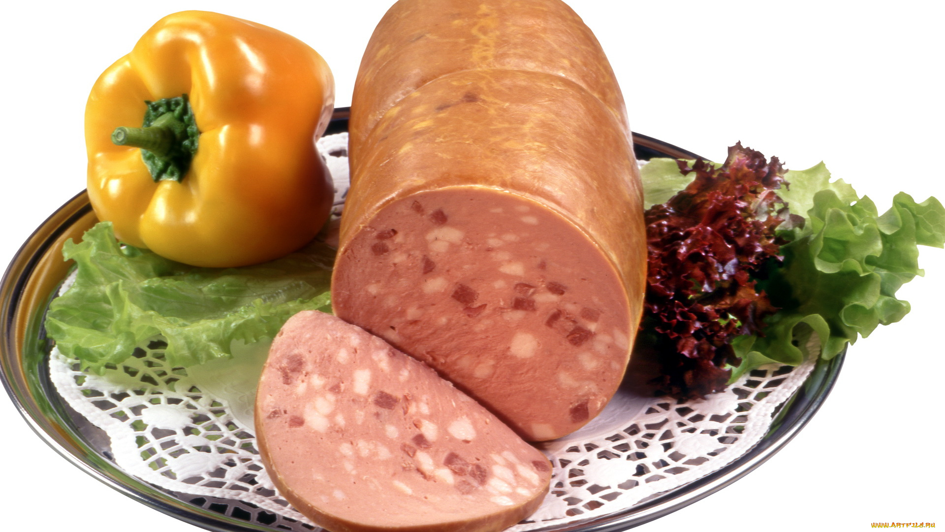 еда, колбасные, изделия, перец, тарелка