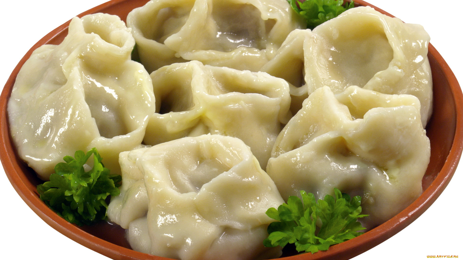 еда, пельмени, манты, вареники, зелень, тарелка