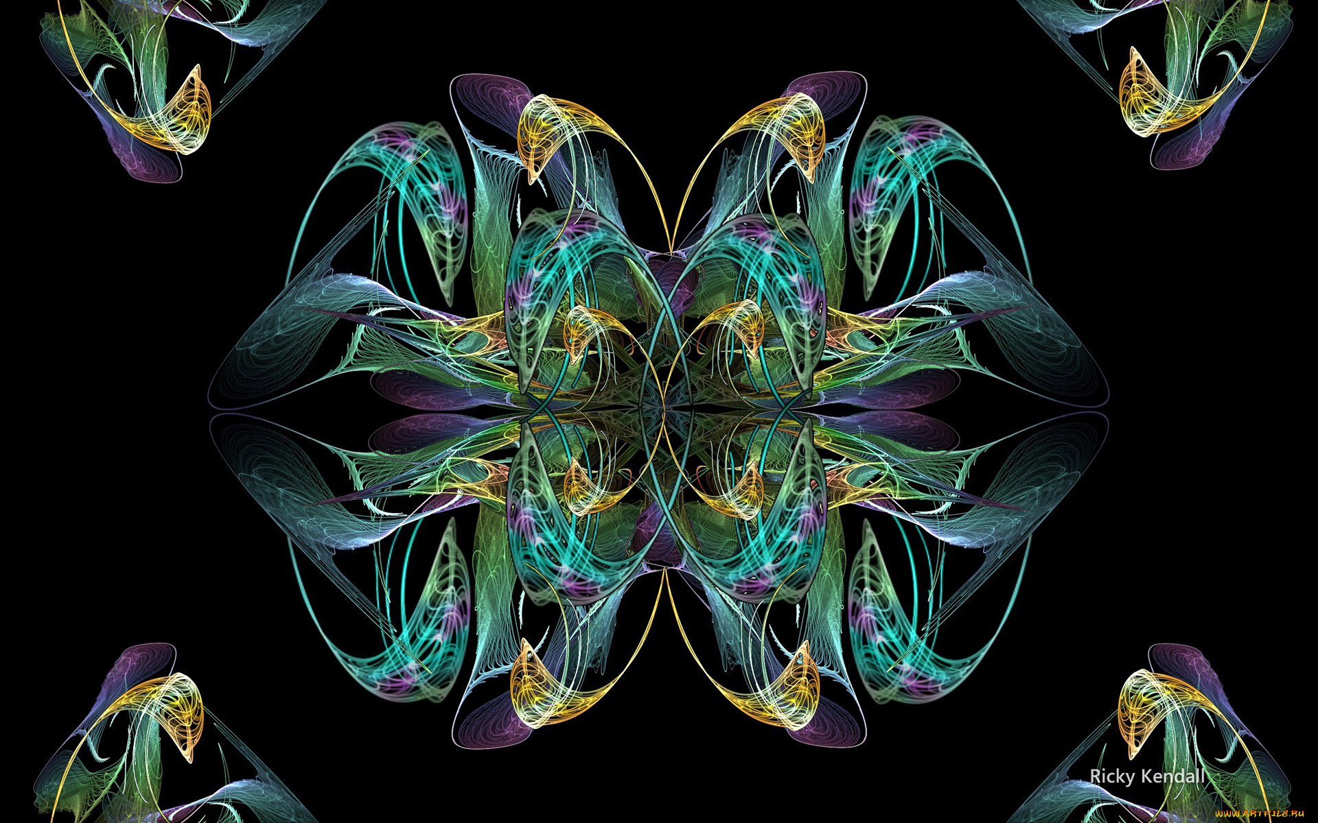 3д, графика, fractal, фракталы, цвета, фон, узор