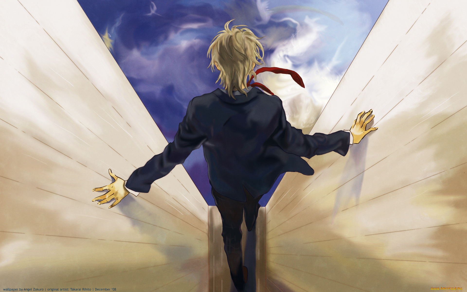 rihito, takarai, mangaka, аниме, *unknown, другое, парень, галстук, панорама