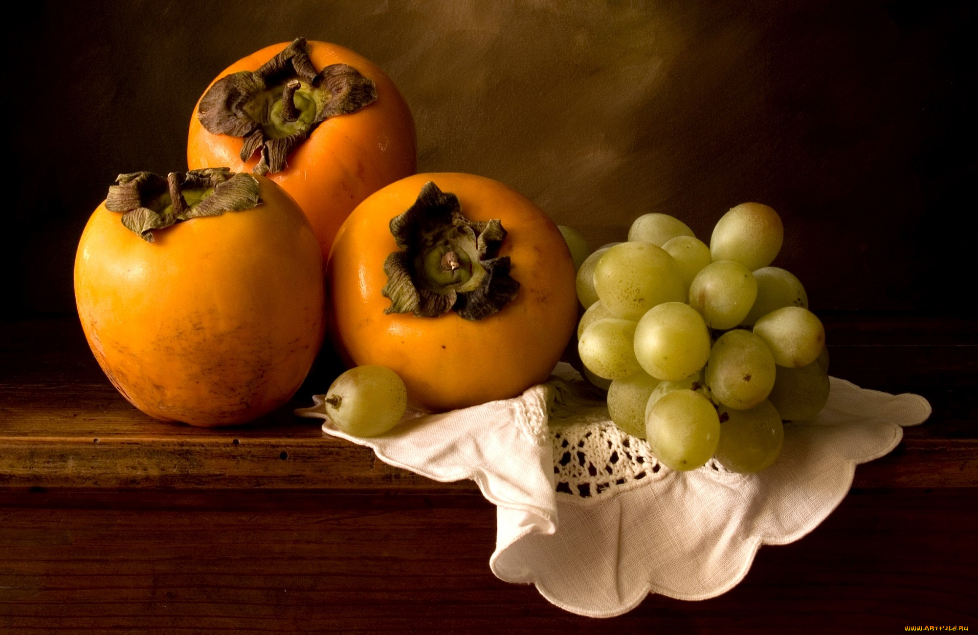 еда, фрукты, ягоды, виноград, хурма