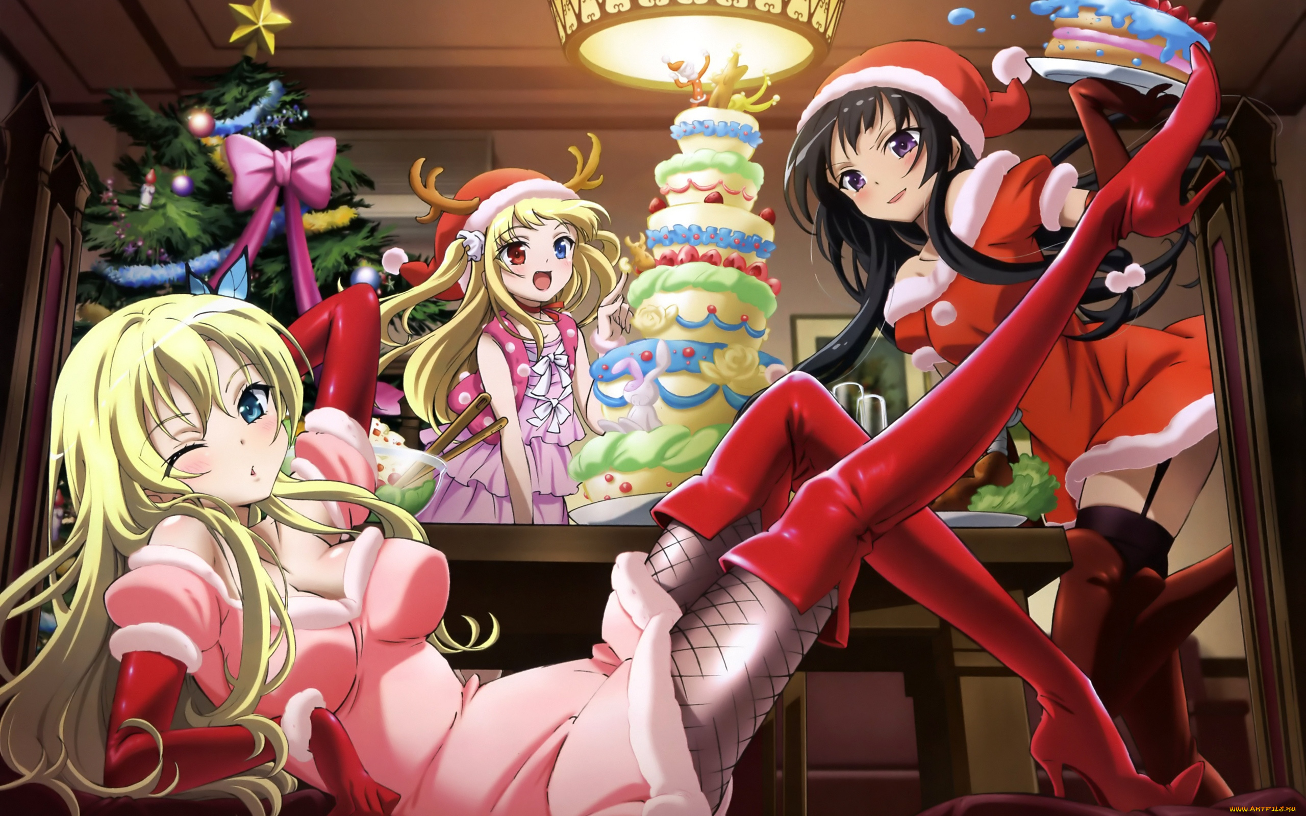 аниме, boku, wa, tomodachi, ga, sukunai, девушки, торт