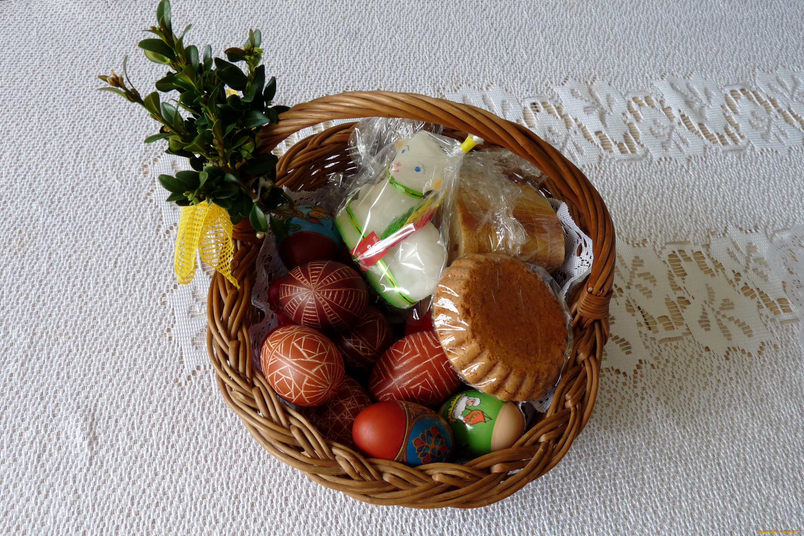 праздничные, пасха, корзина, ветка