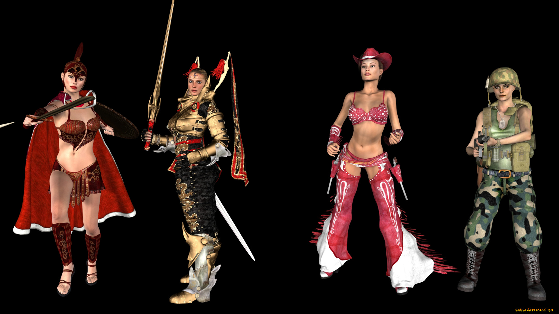 3д, графика, fantasy, фантазия, девушки