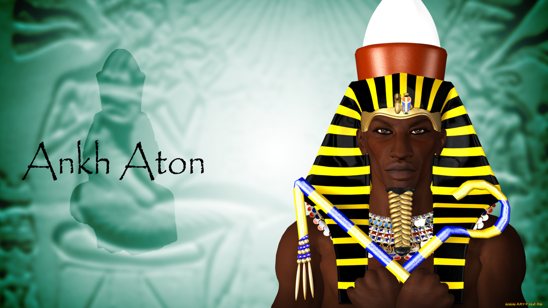 3д, графика, historical, история, древний, египет, фараон, бог