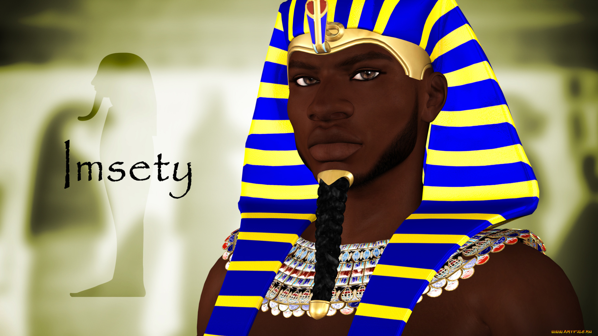 3д, графика, historical, история, фараон, древний, египет, бог