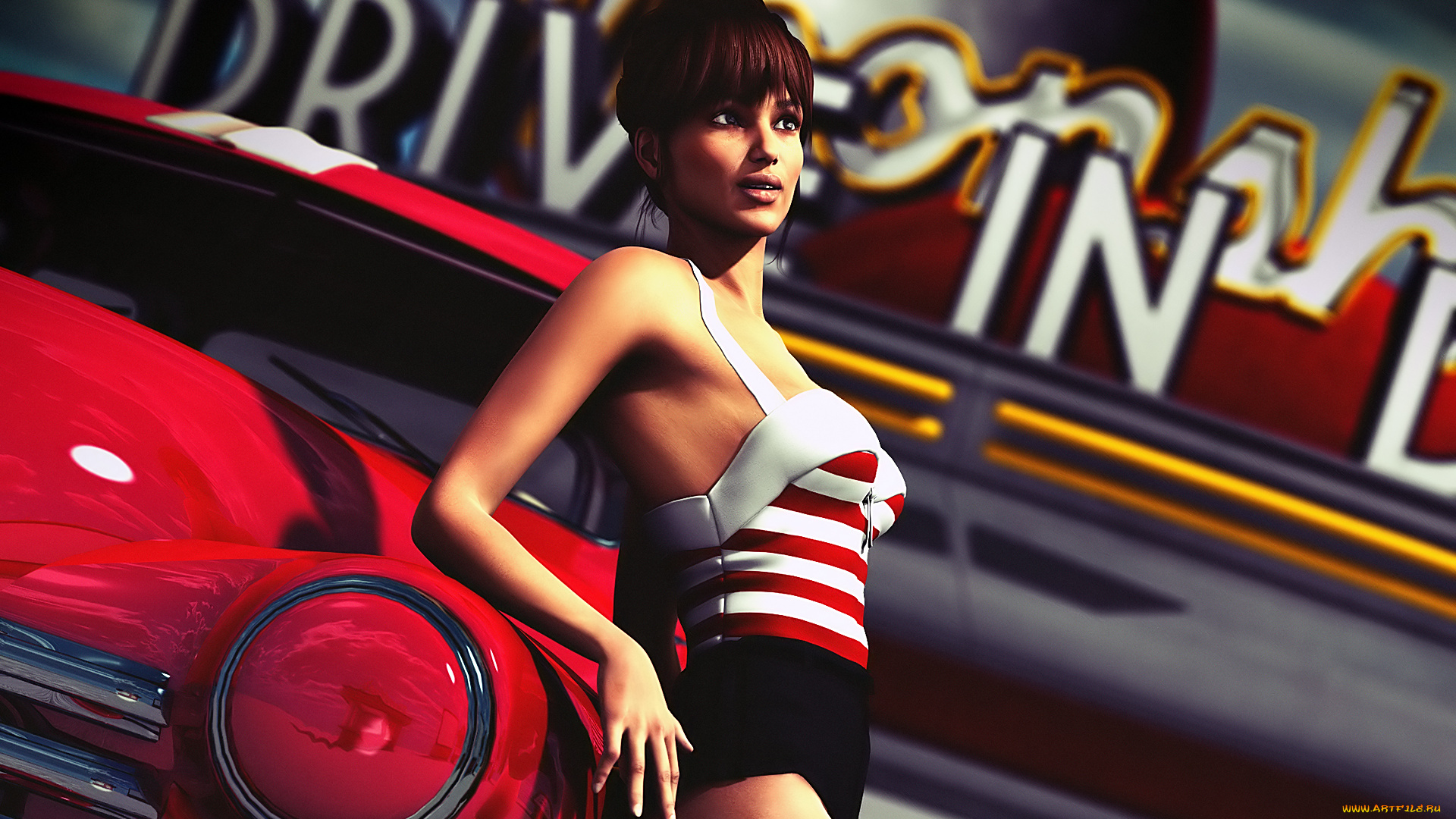 3д, графика, people, люди, авто