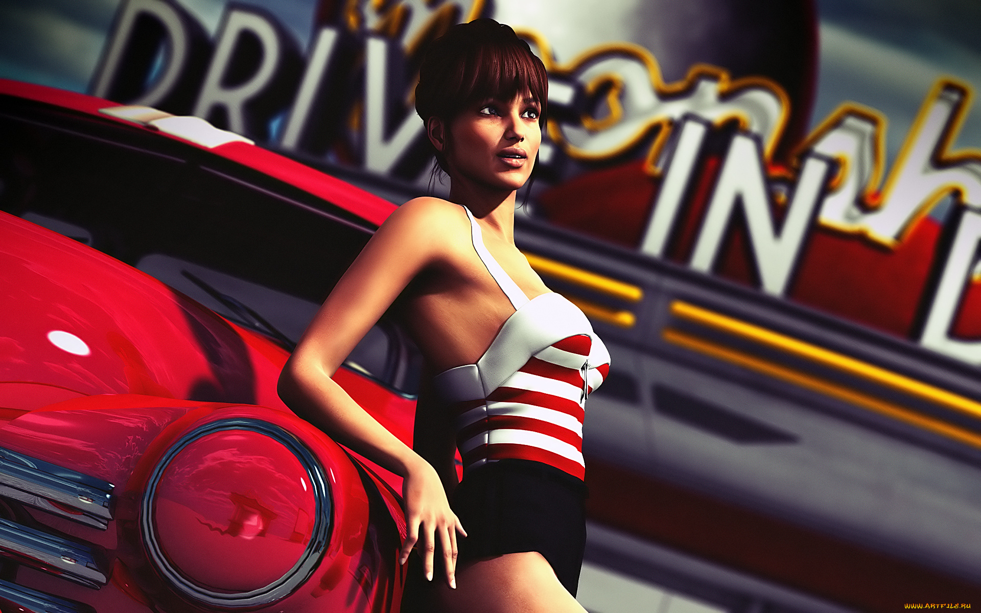 3д, графика, people, люди, авто