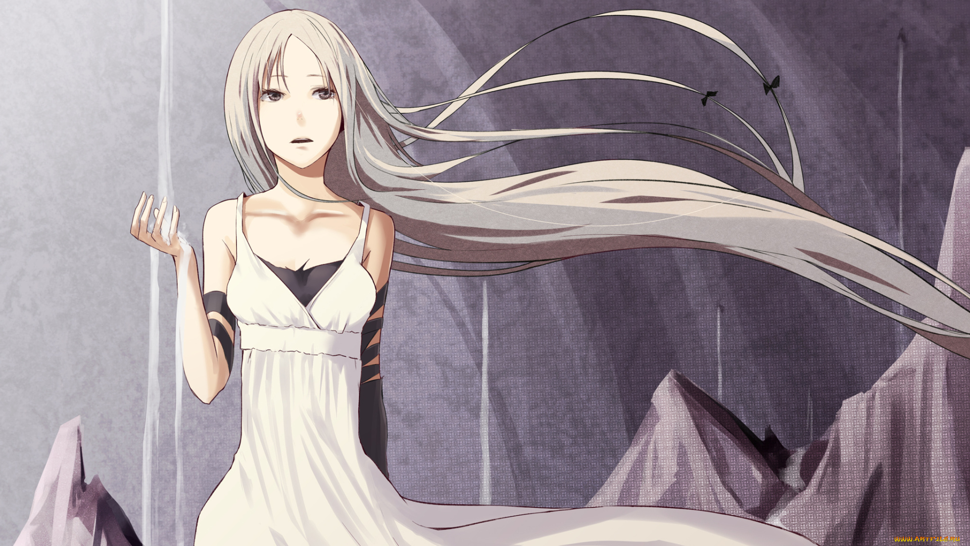 аниме, pixiv, fantasia, девушка, арт, волосы