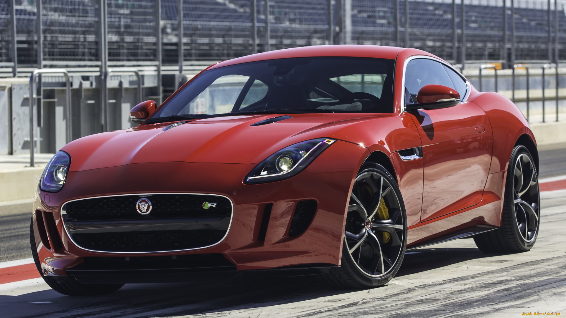автомобили, jaguar, r, coupе, f-type, красный, 2014