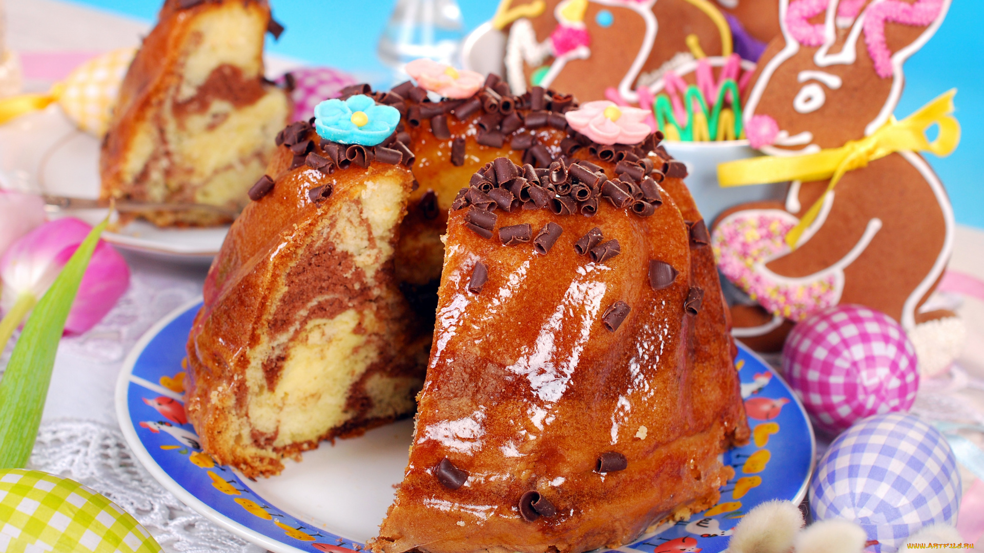 праздничные, пасха, кулич, пасхальные, яйца