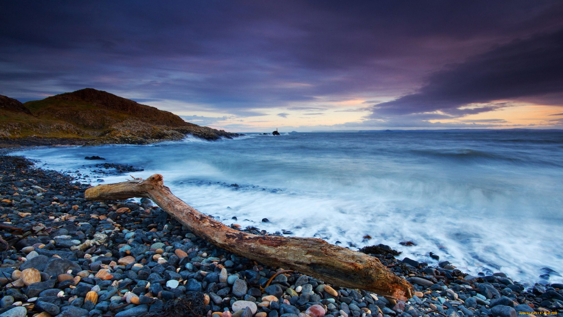 природа, побережье, море, камни