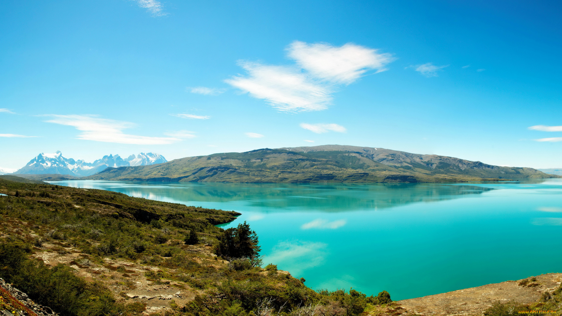 природа, реки, озера, побережье, горы, озеро